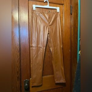 Women’s Brown Faux Leather Pants Large